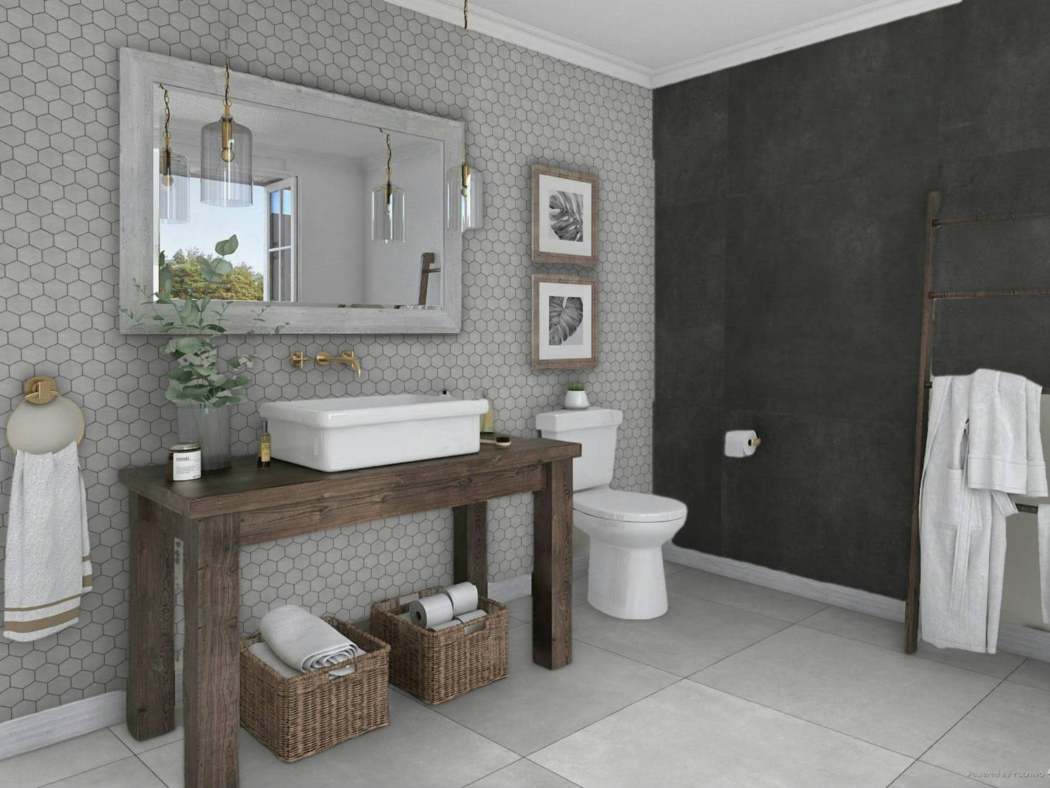 Ashland Grey 36x36 and 3x3 Mosaic | Gemini Tile and Marble