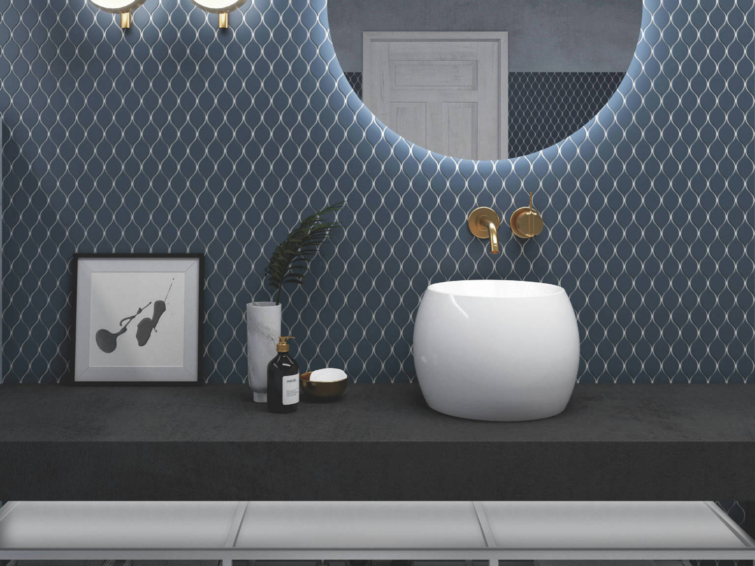 Waves Mosaic, Rockway Mosaic | Gemini Tile and Marble