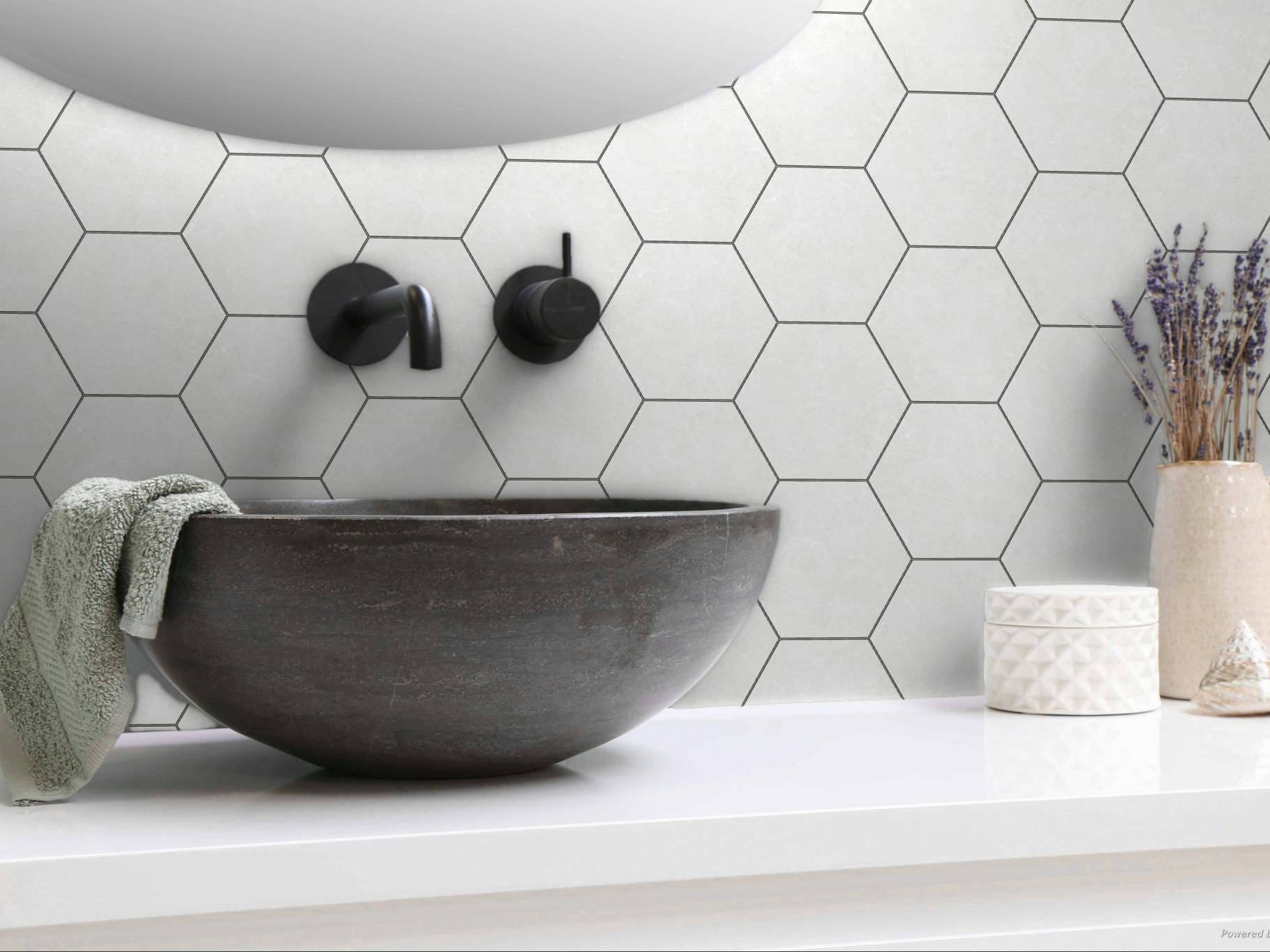 Form 5.5X6.3” White Hexagon | Tile Masters