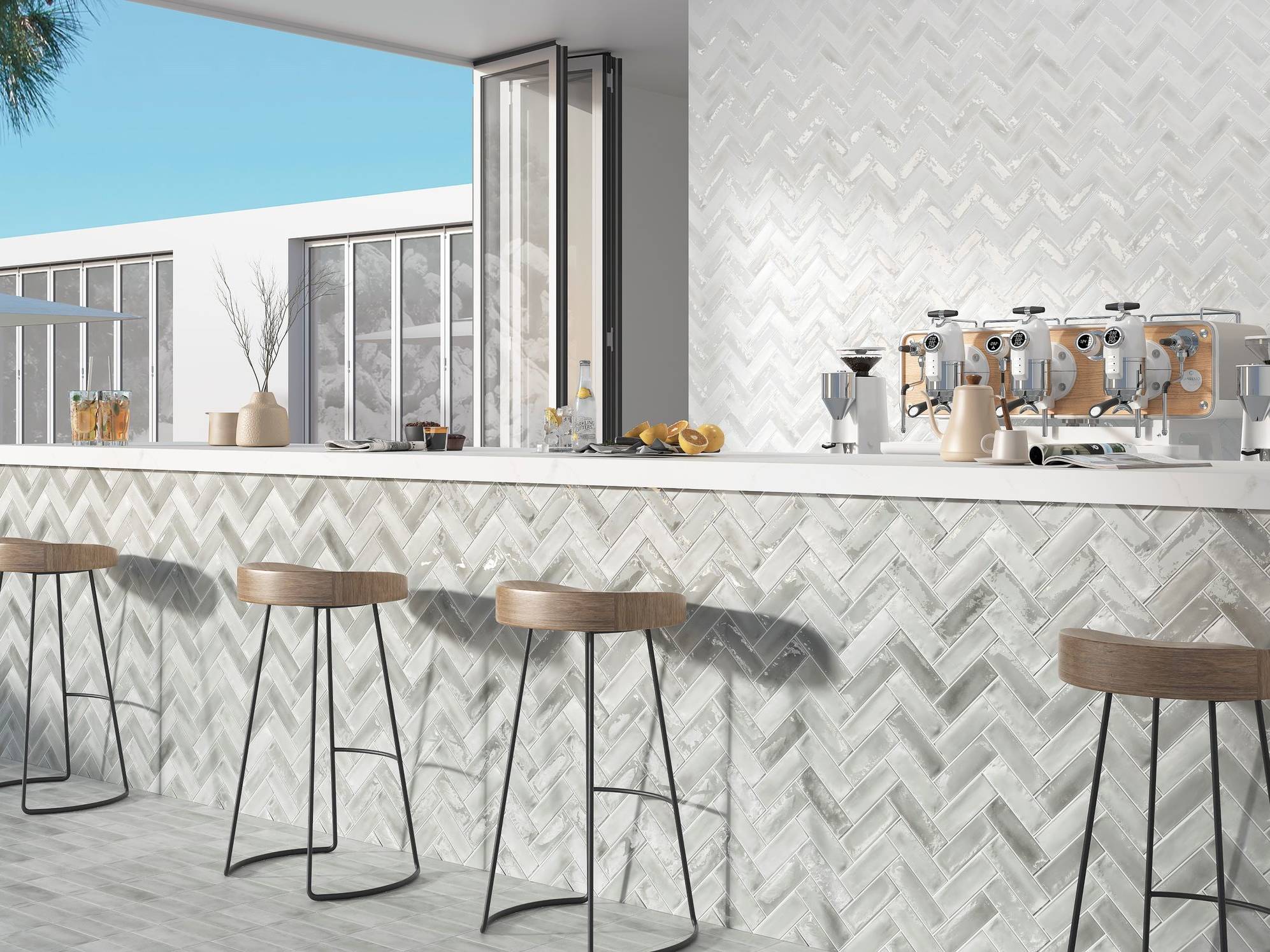 Aruba Silver and White - Matt & Gloss 2x6 | Tile Masters