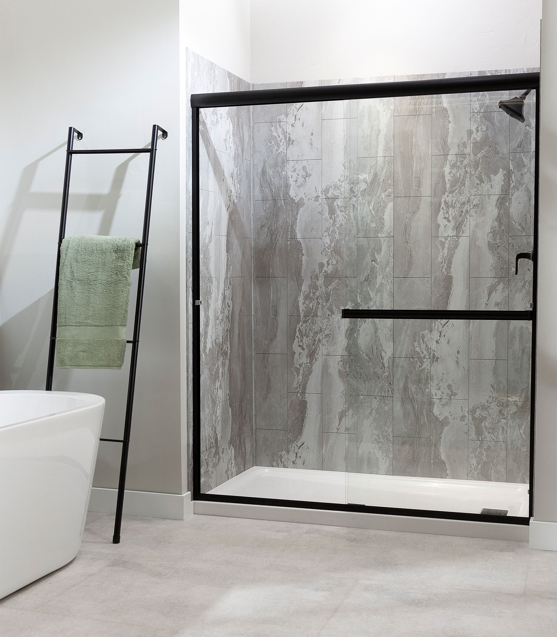 Smoky Sky Shower Wall Kit 36x36x78 | Tile Masters