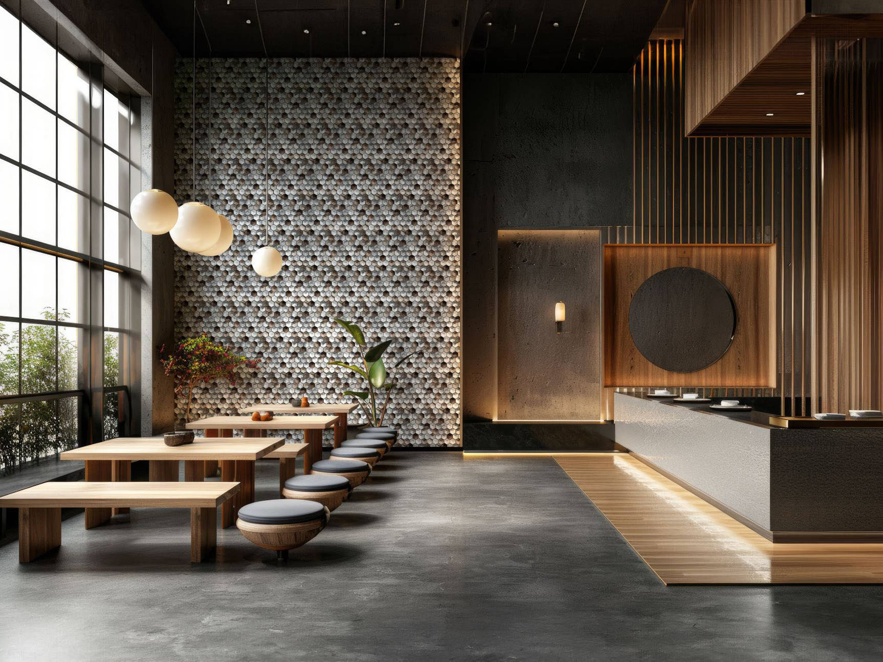 Aluminum Hexagon Silver Brown Mosaic | Tile Masters