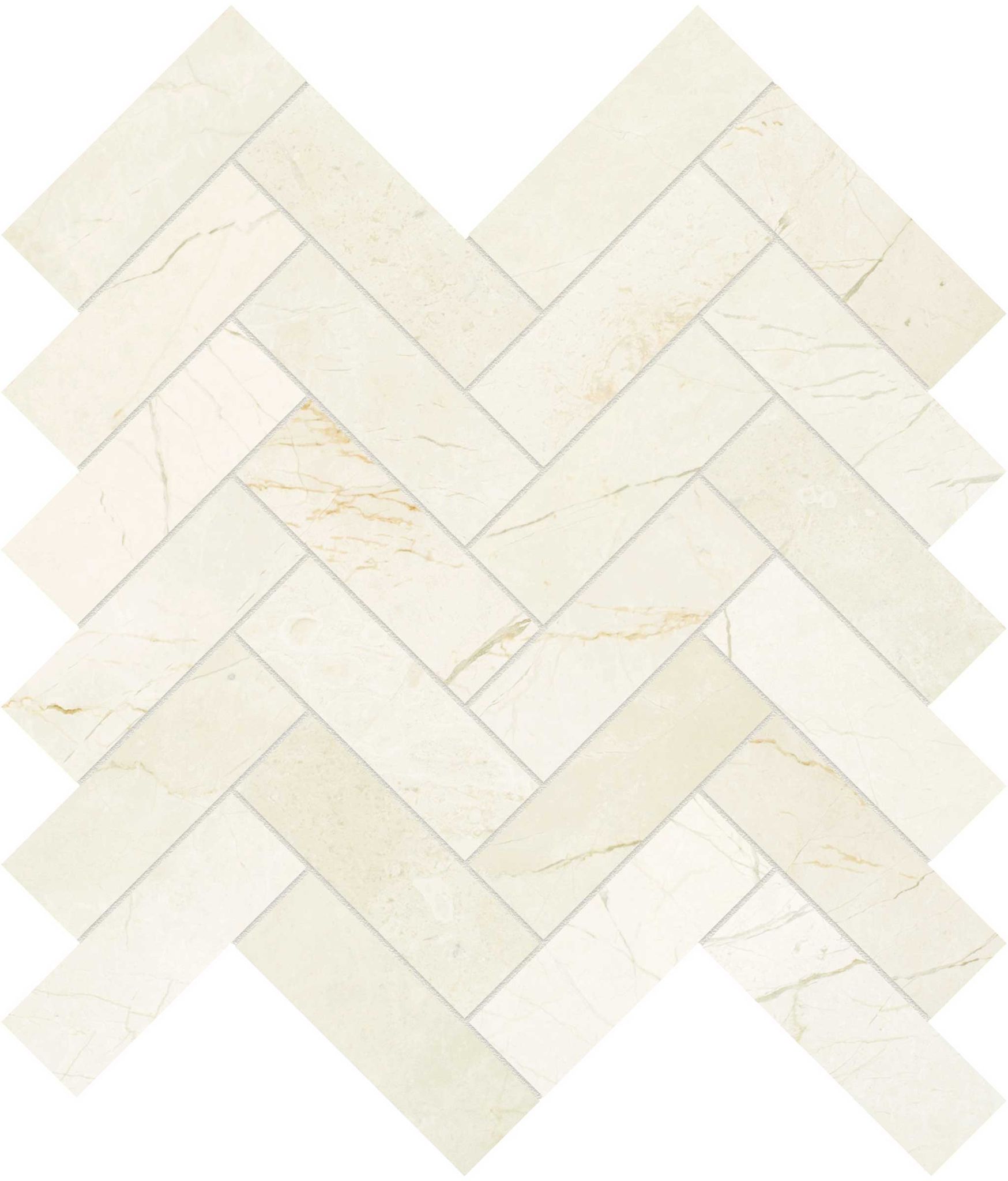 Avorio Crema 1.25x4 Herringbone Mosaic | Tile Masters