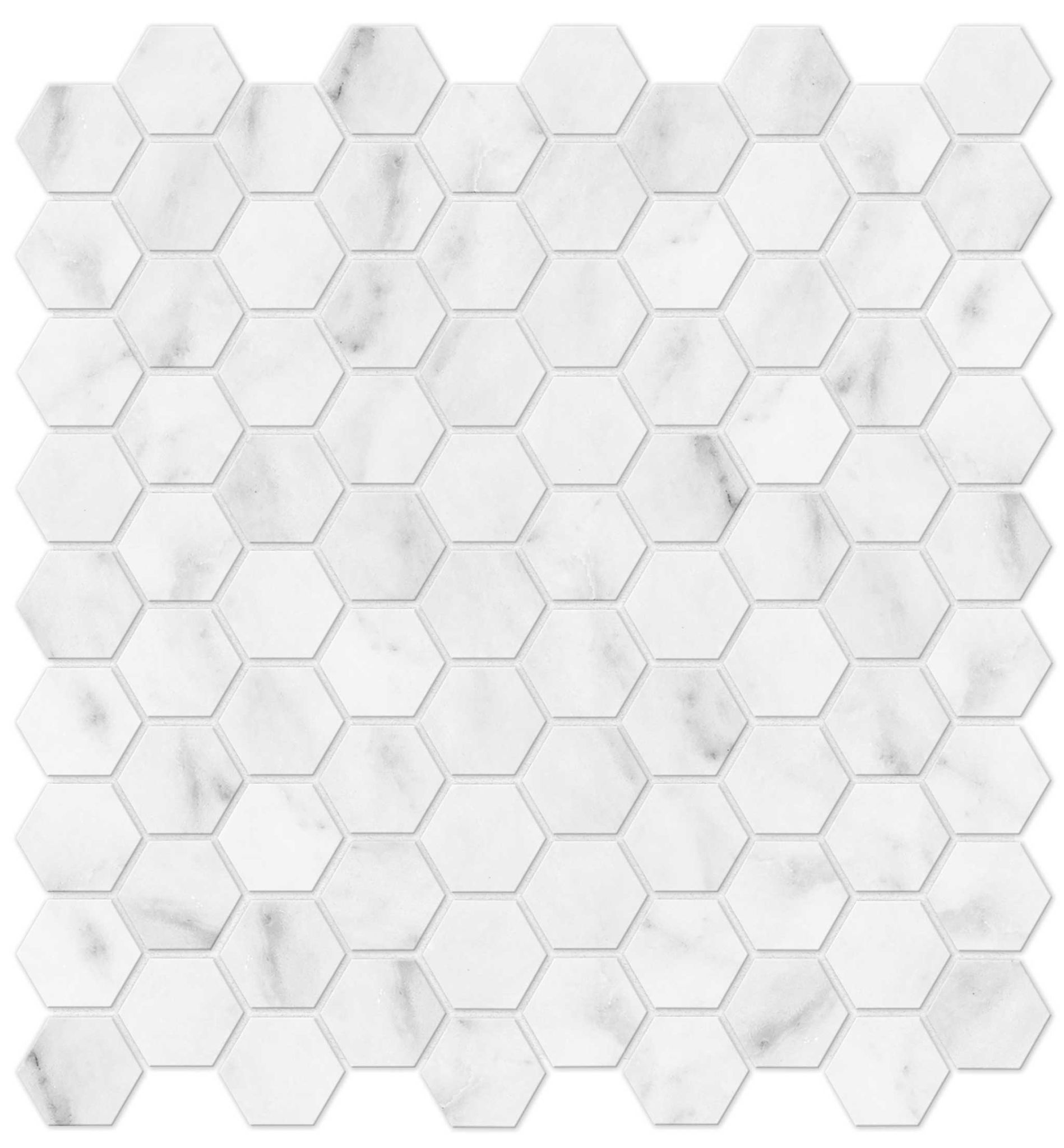 Bianco Venatino 1.25 Honed Hexagon Mosaic | Tile Masters