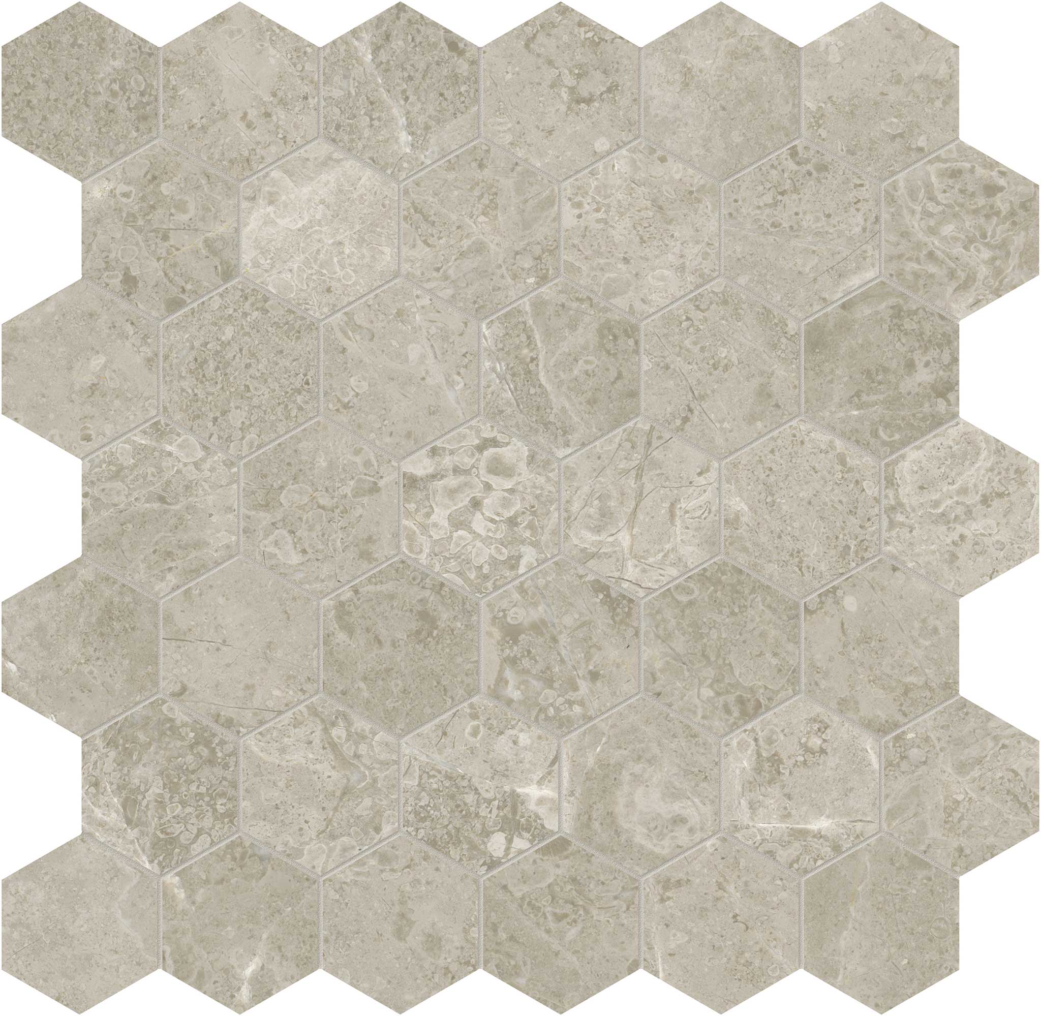 Ritz Gray 2 Hexagon Mosaic | Tile Masters