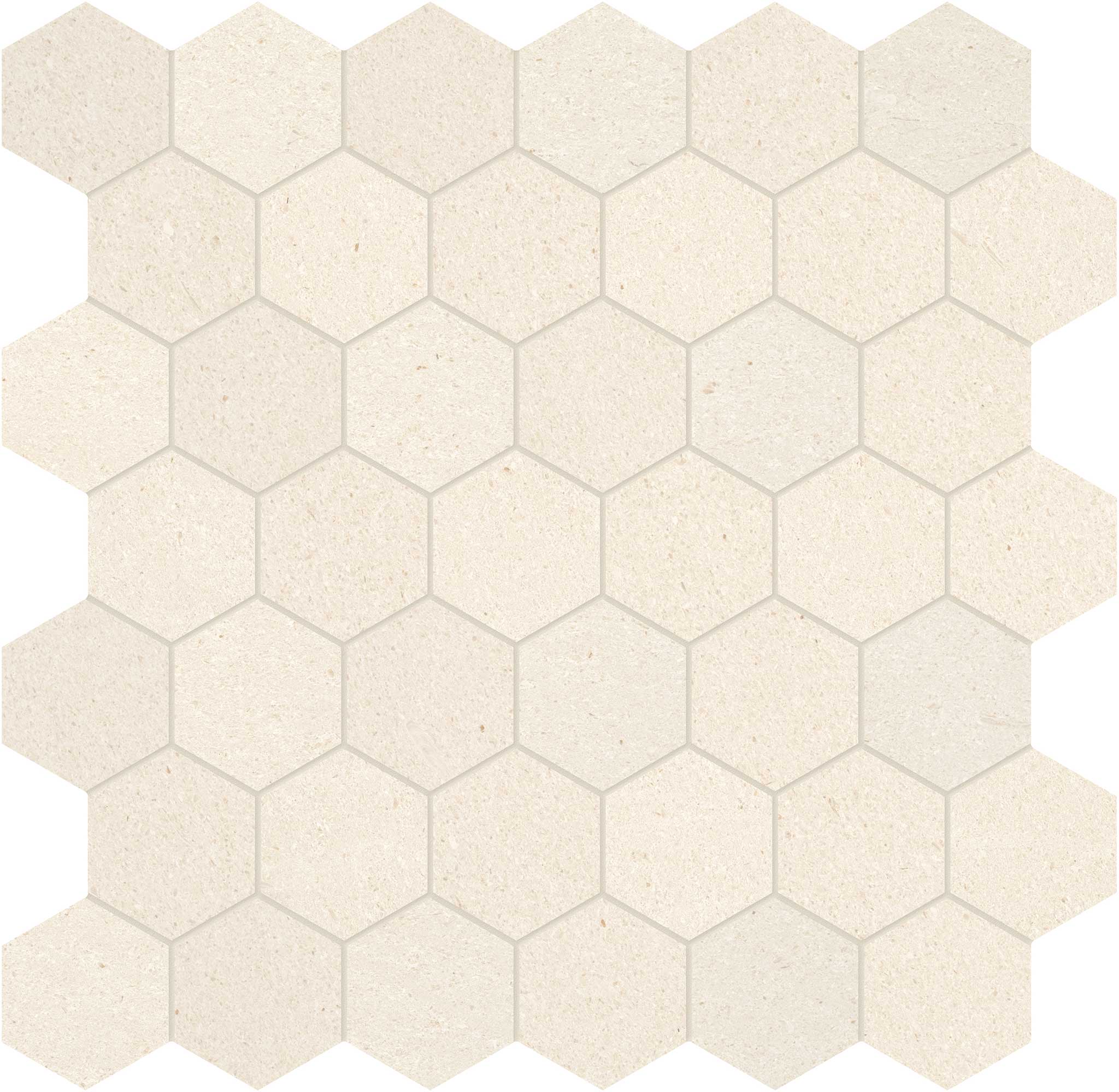 Serene Ivory 2 Hexagon Mosaic | Tile Masters