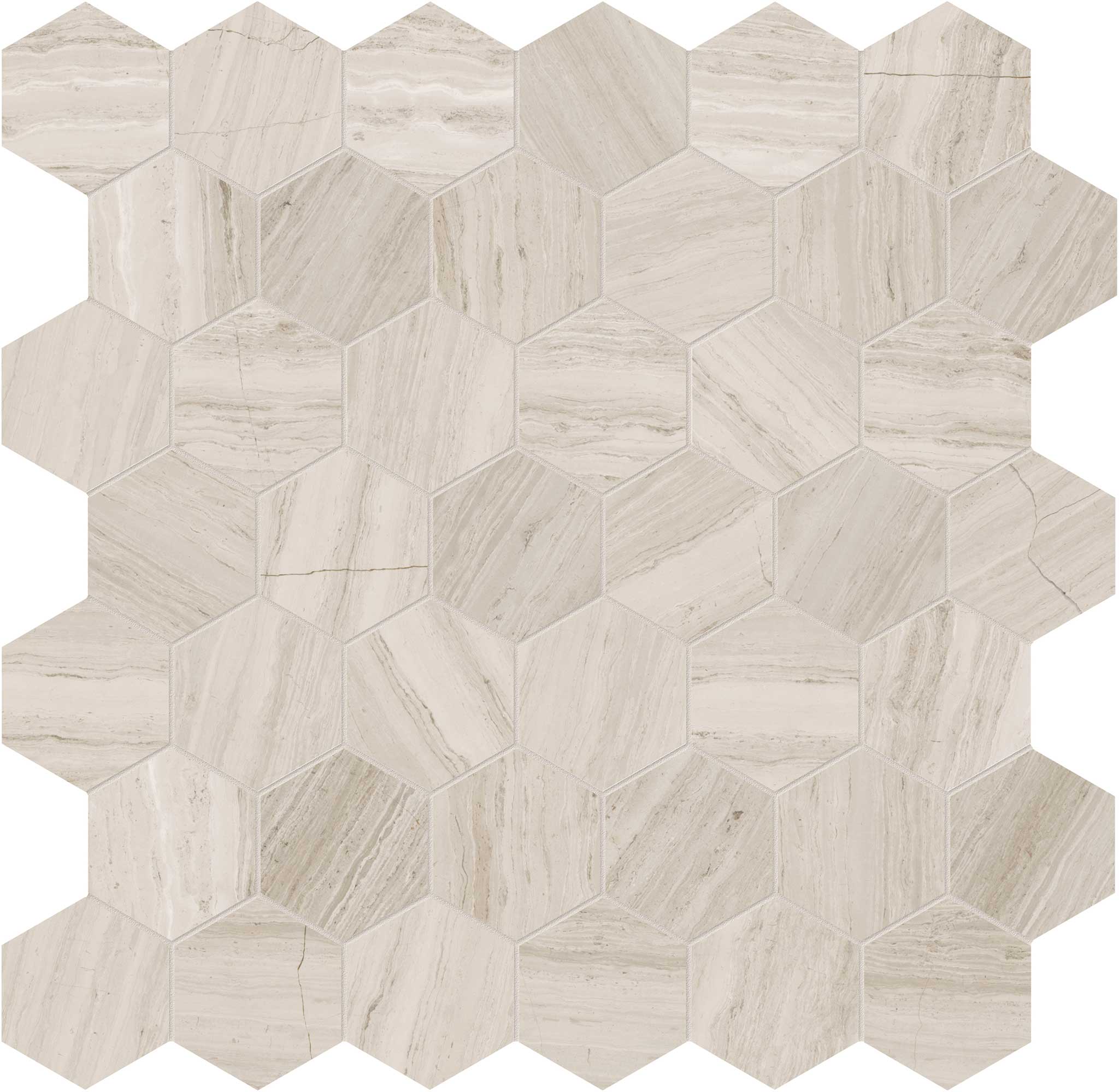 Strada Mist 2 Hexagon Mosaic | Tile Masters