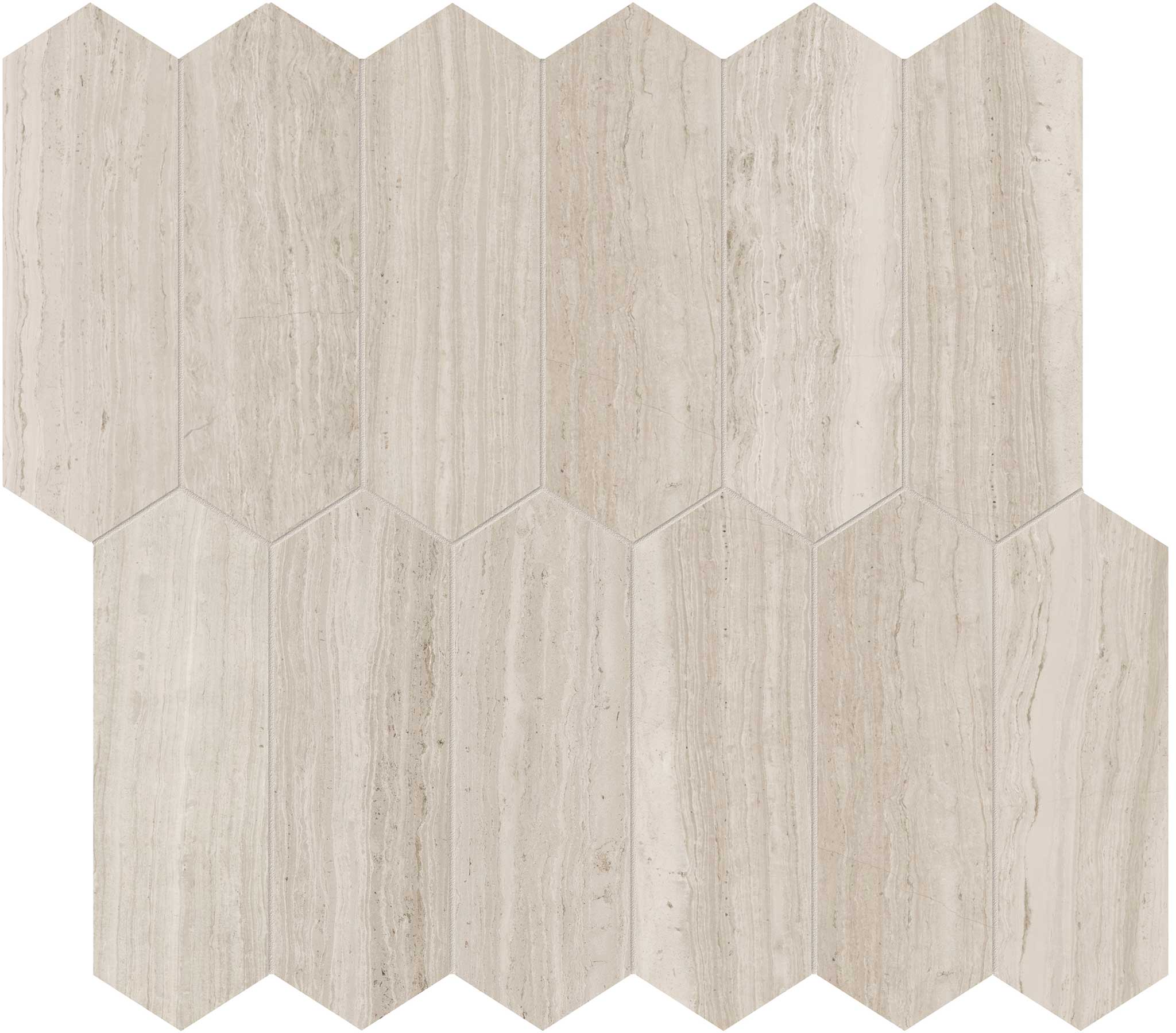 Strada Mist 2x6 Picket Mosaic | Tile Masters