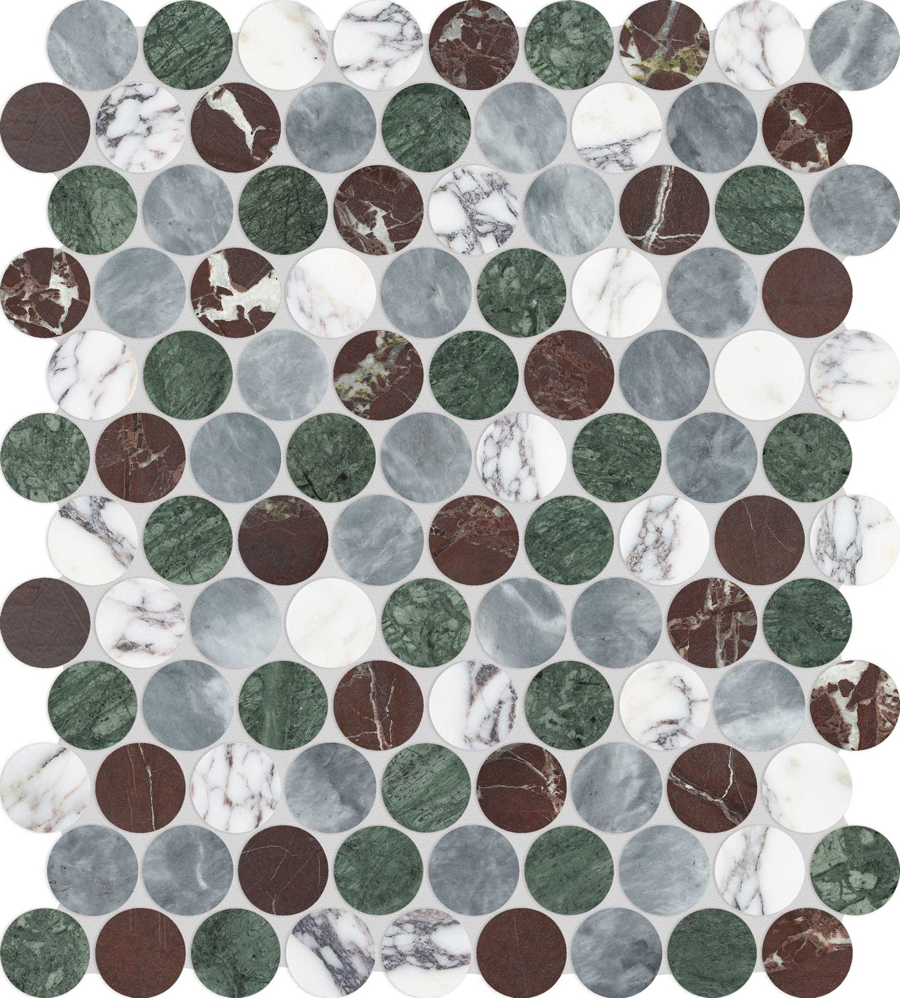 Utopio 1.25 Penny Round Tropic Mosaic | Tile Masters