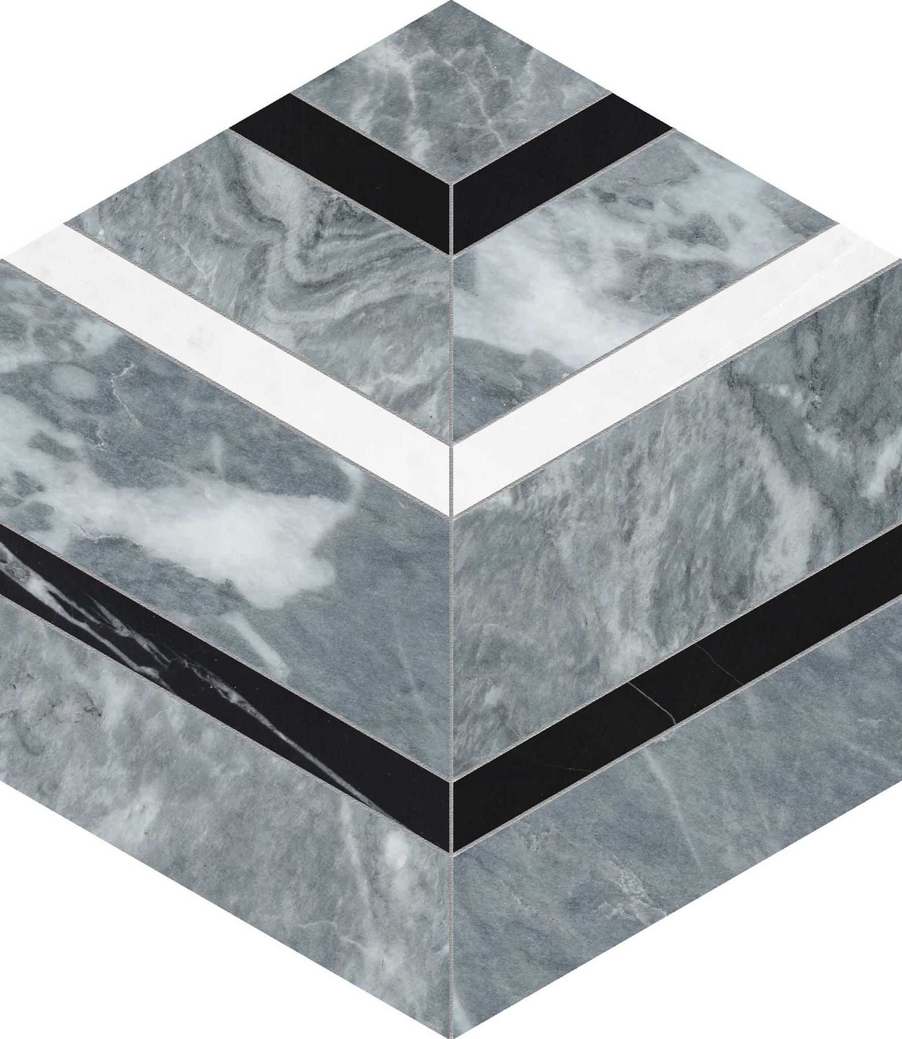 Utopio Hexo Monochromo Mosaic | Tile Masters