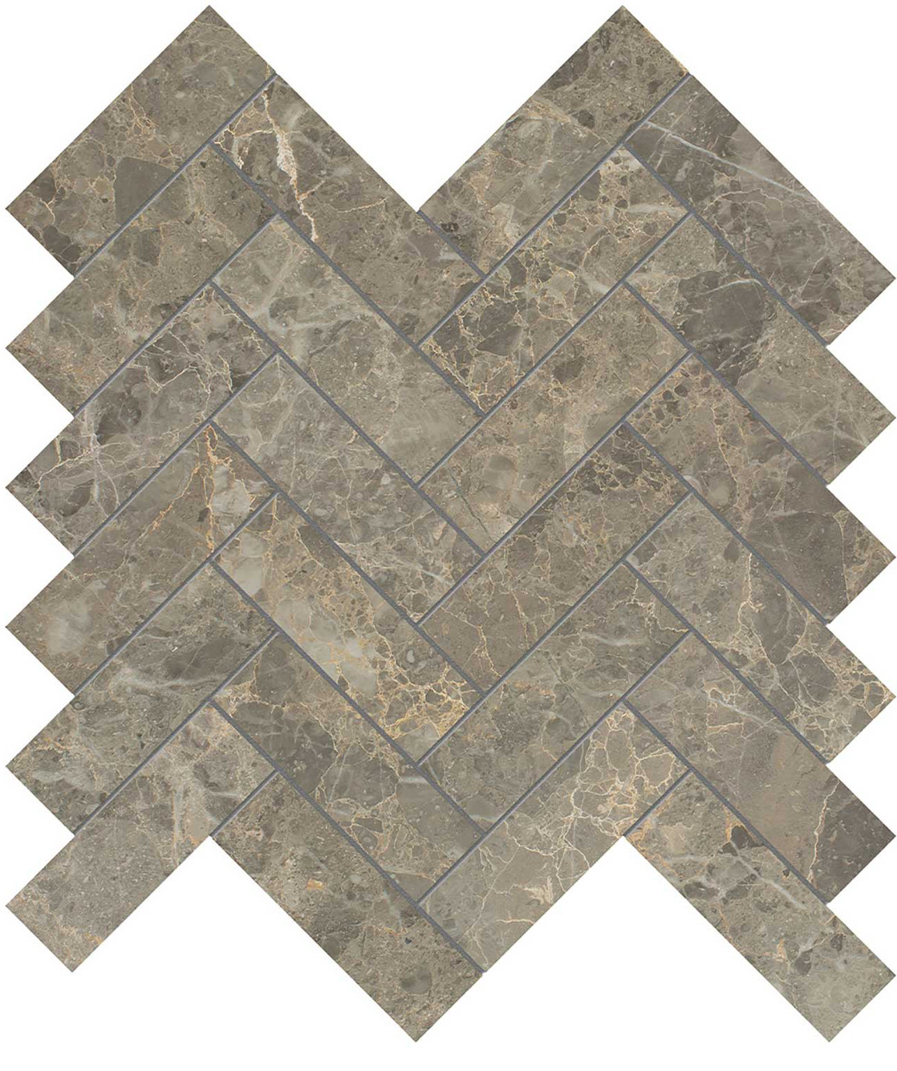 Velutto Ash 1.25x4 Herringbone Mosaic | Tile Masters
