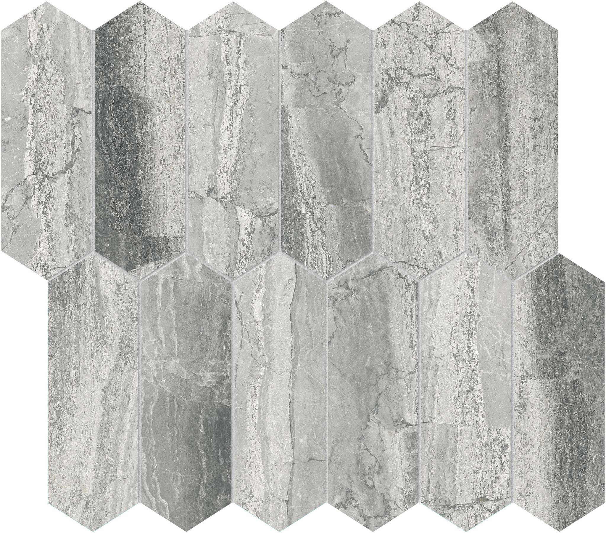 Volcana Notte 2x6 Picket Mosaic | Tile Masters