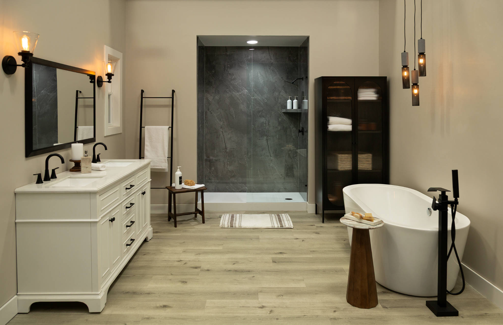 Cracked Slate Gloss Shower Wall Kit 36x60x94 | Tile Masters