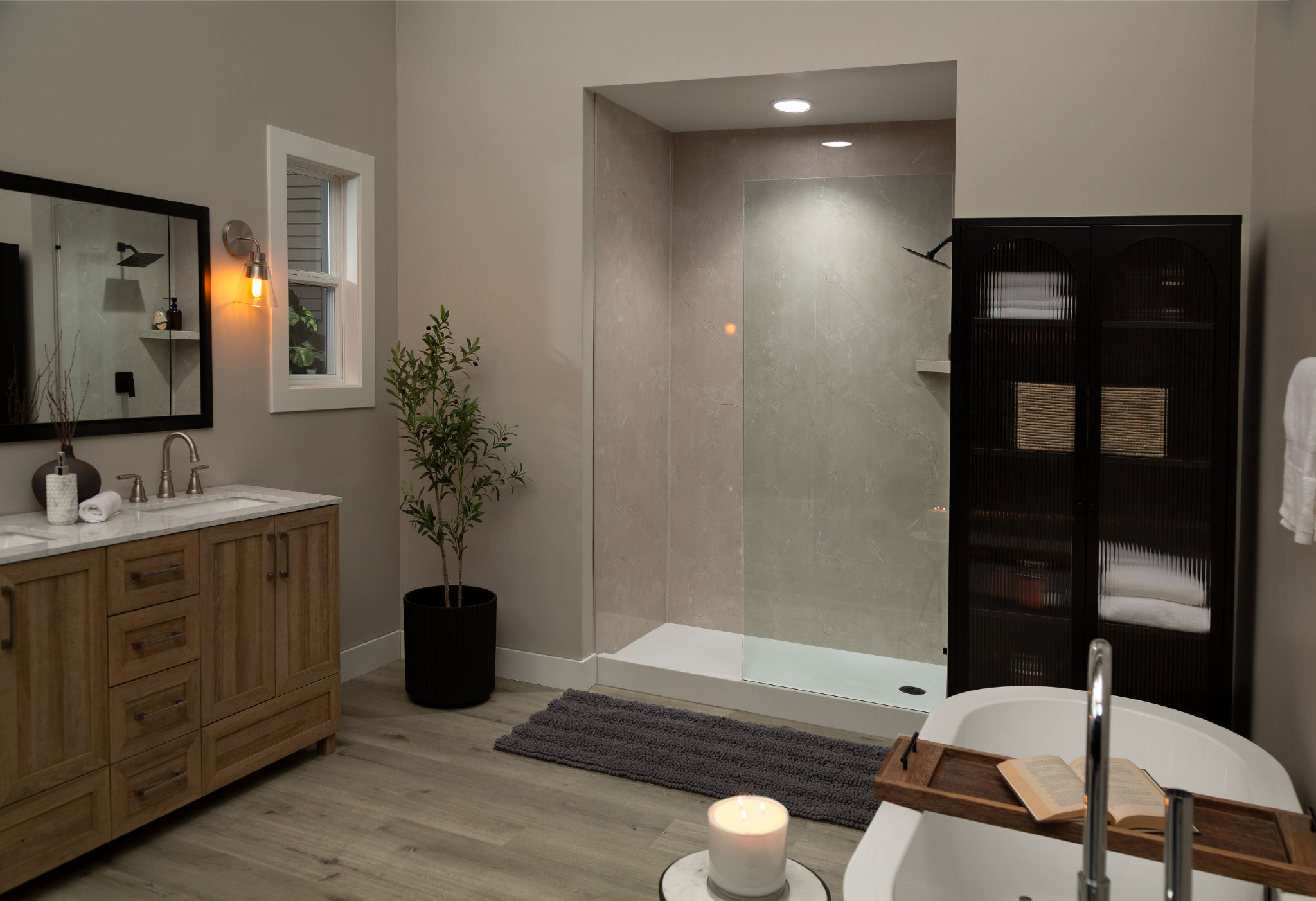 Drift Sand Gloss Shower Wall Kit 30x60x94 | Tile Masters