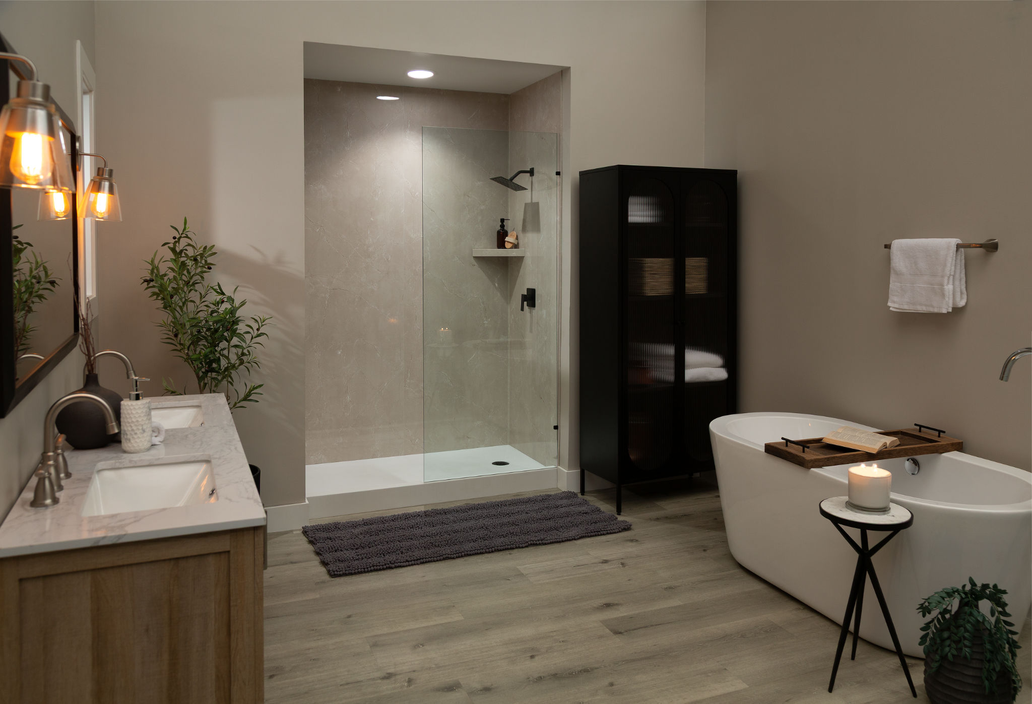 Drift Sand Gloss Shower Wall Kit 32x60x94 | Tile Masters