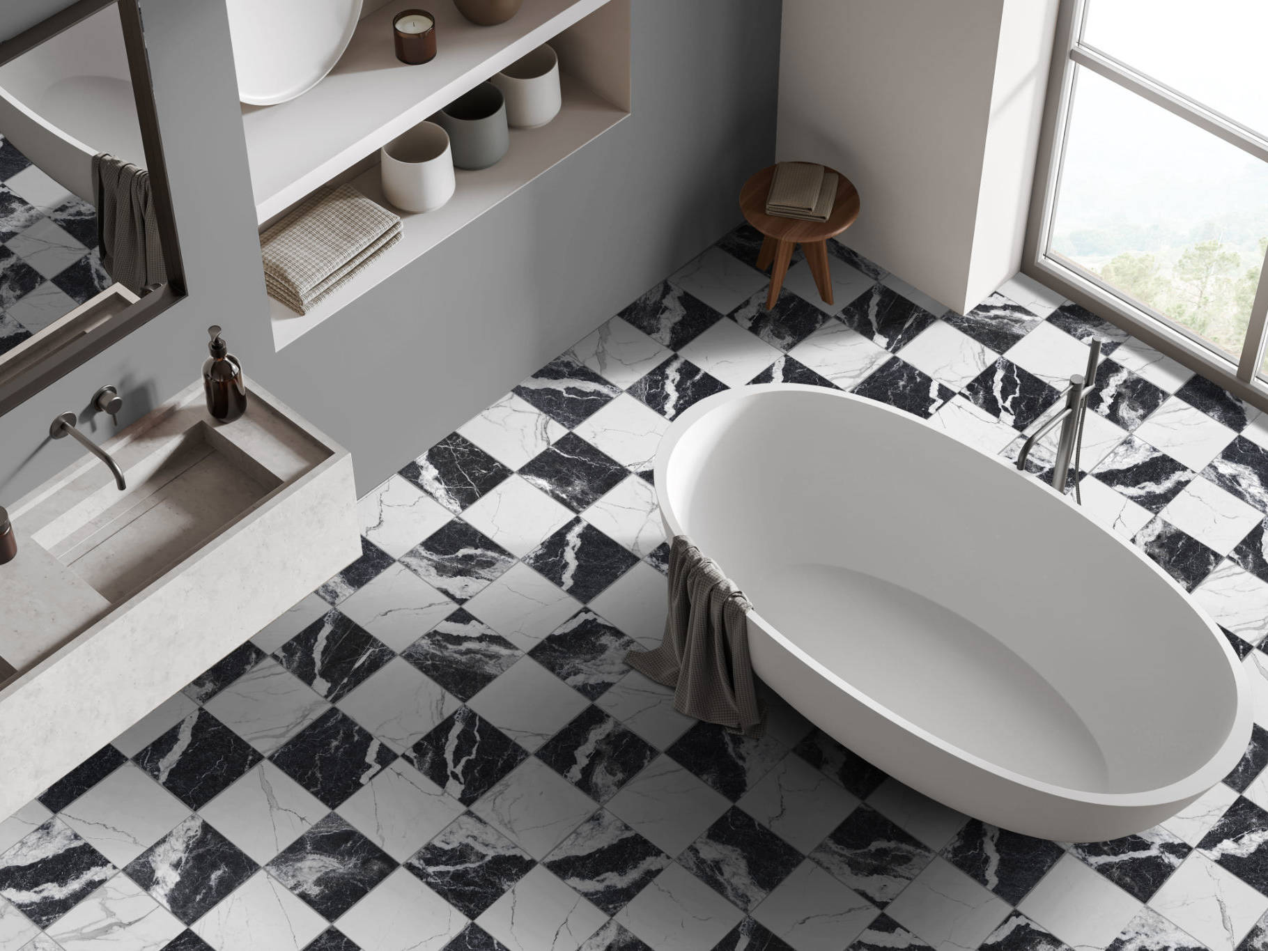 Obsession Nero & Statuario 2 | Tile Masters
