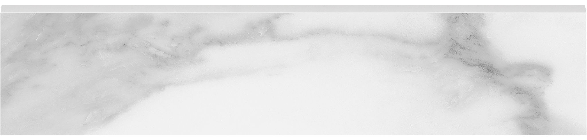 Plata 3x12 Statuario Brina Bullnose Polished | Tile Masters