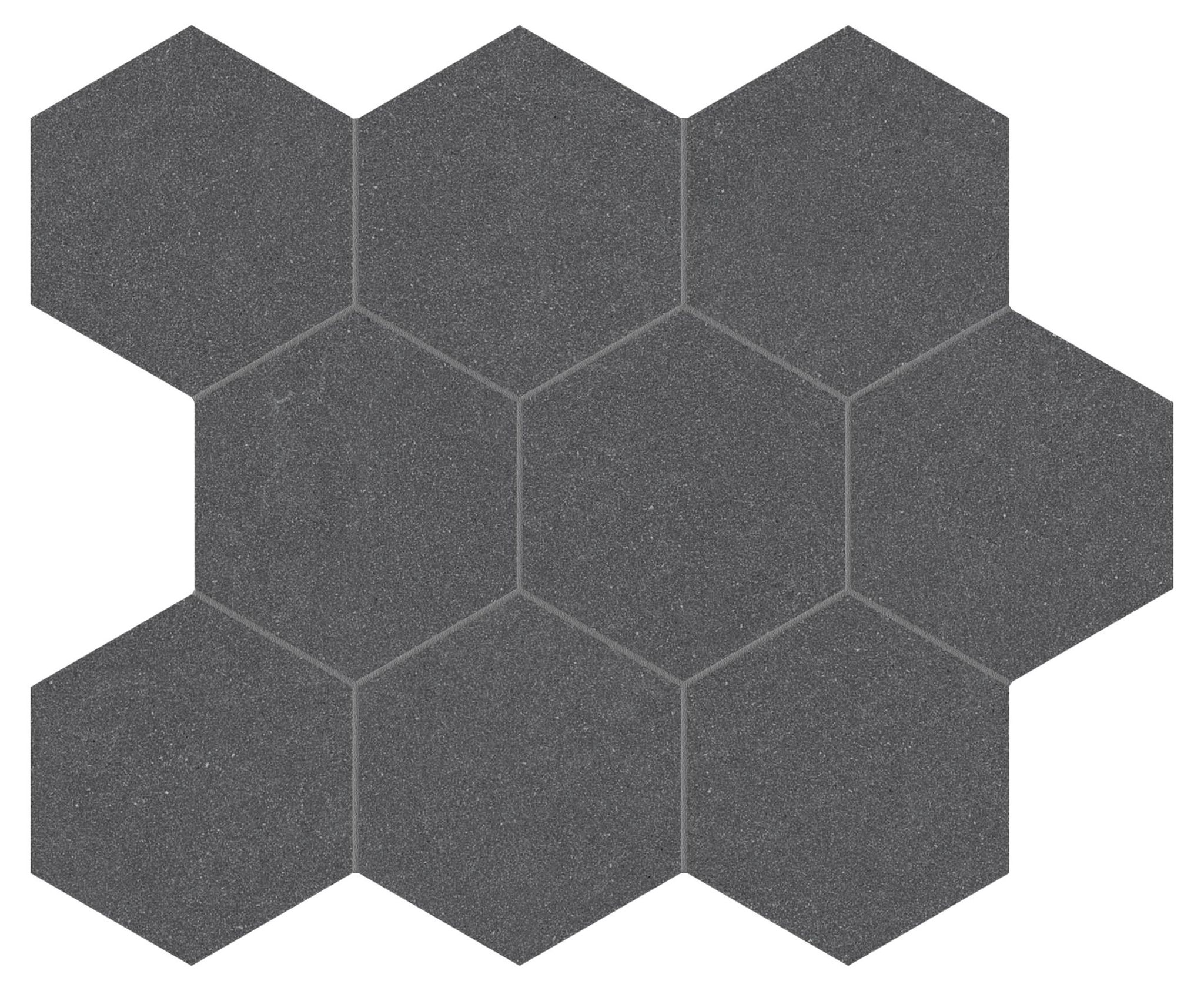 Serena 4" Hex Flint | Tile Masters