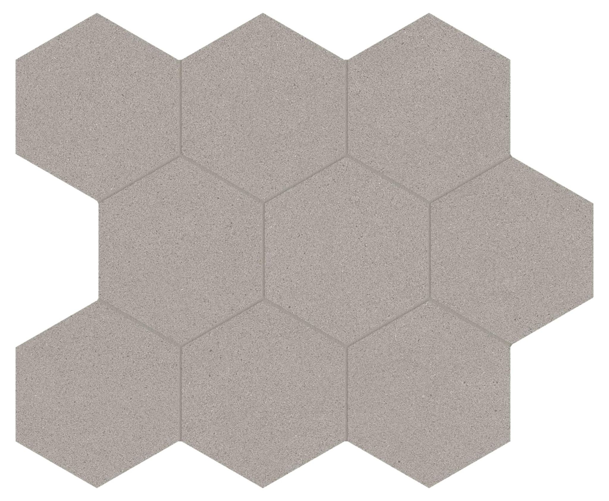 Serena 4" Hex Pewter | Tile Masters