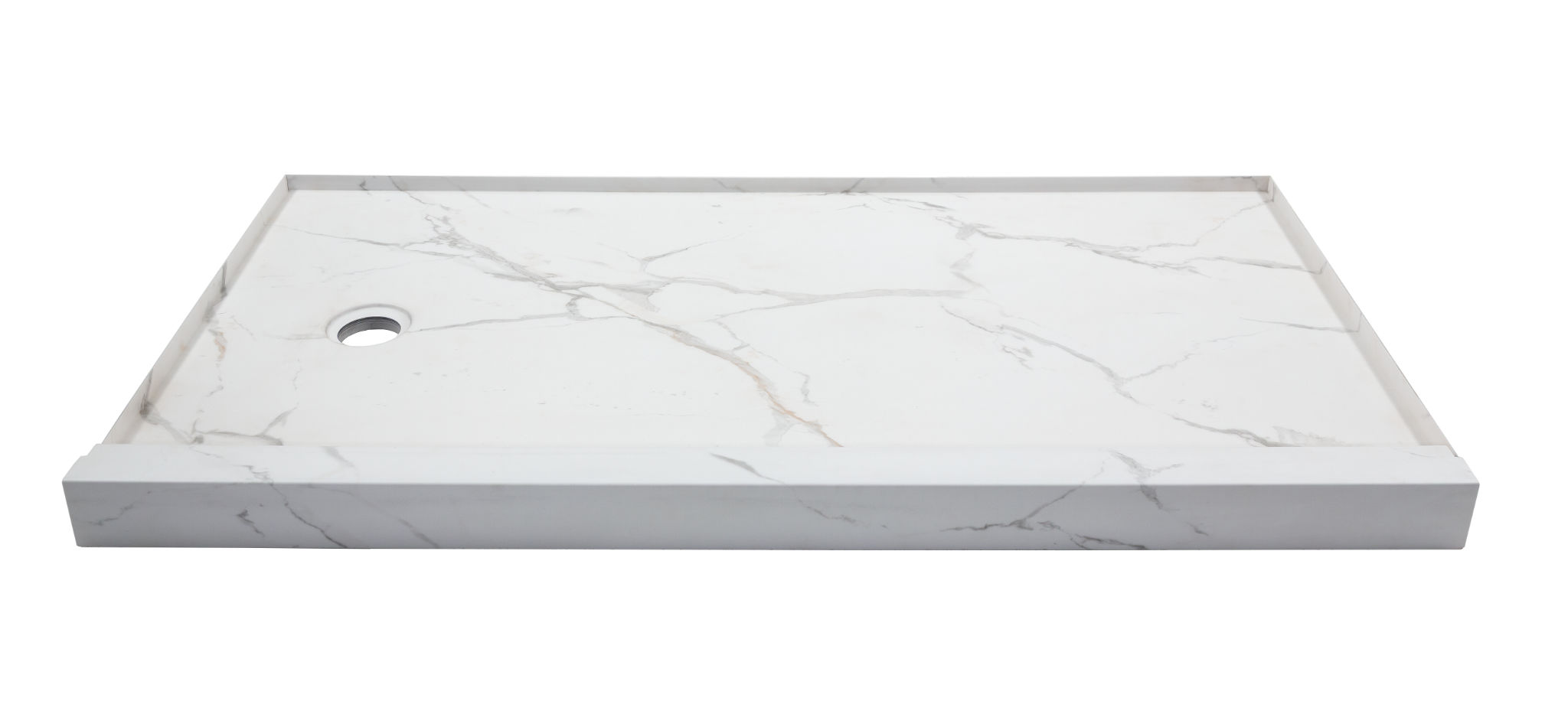 Shower Pan 30x60 Bianco Marble | Tile Masters