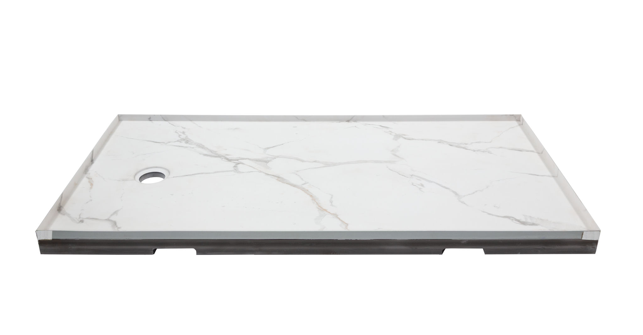 Shower Pan 36x60 Bianco Marble | Tile Masters