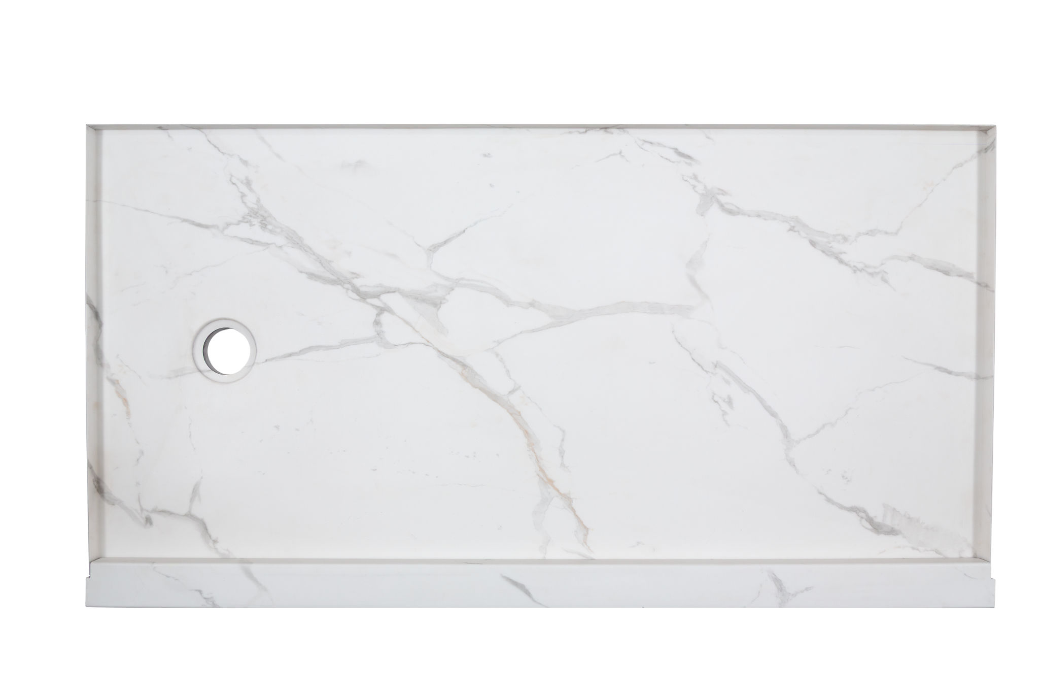 Shower Pan 36x60 Bianco Marble | Tile Masters